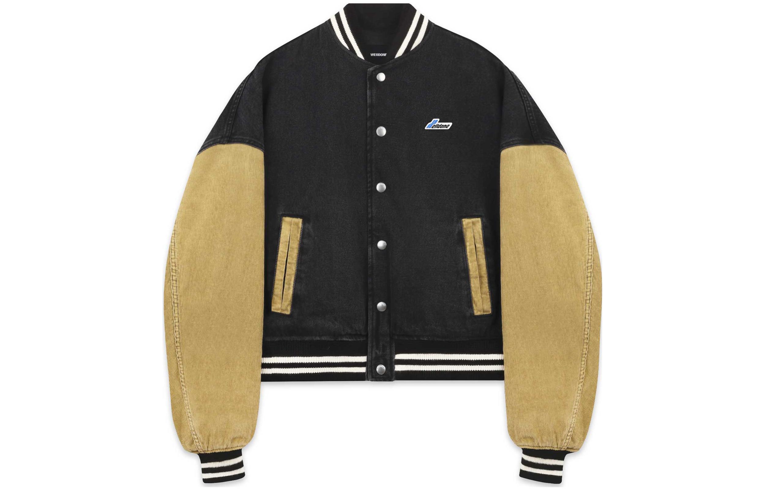 WE11DONE FW22 Unisex Black Logo Patch Casual Long Sleeve Jacket WD-DJ3-22-371-U-BK 圖 2