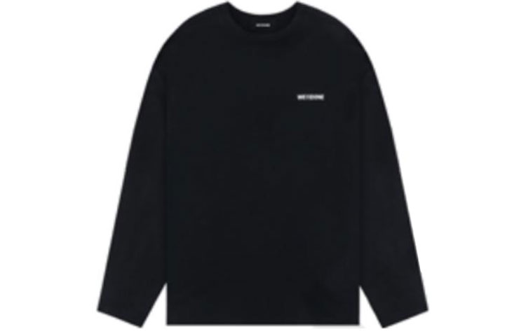 Order WE11DONE FW22 男女黑色長袖標誌印花圓領T恤 WD-TT3-22-717-U-BK