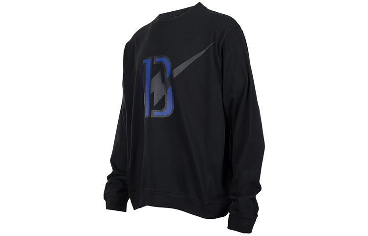 WE11DONE FW22 Unisex Black Pullover Sweatshirt with Logo Print WD-TS3-22-808-U-BK 圖 4