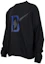 Shop WE11DONE FW22 Unisex Black Pullover Sweatshirt with Logo Print WD-TS3-22-808-U-BK