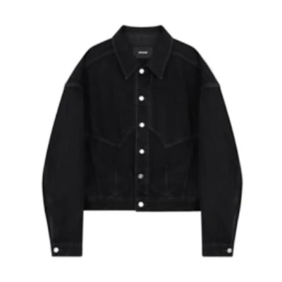 WE11DONE FW22 Unisex Black Single-Breasted Long Sleeve Jacket. WD-DJ3-22-303-U-BK