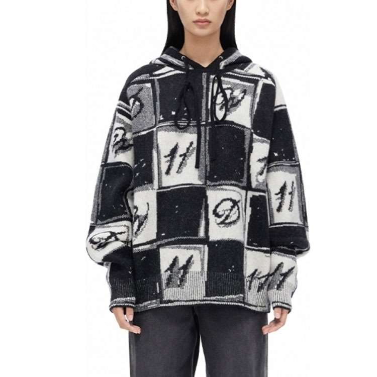 WE11DONE FW22 Unisex Black Sweatshirt with Classic Logo Print. WD-KT3-22-640-U-BK 圖 3