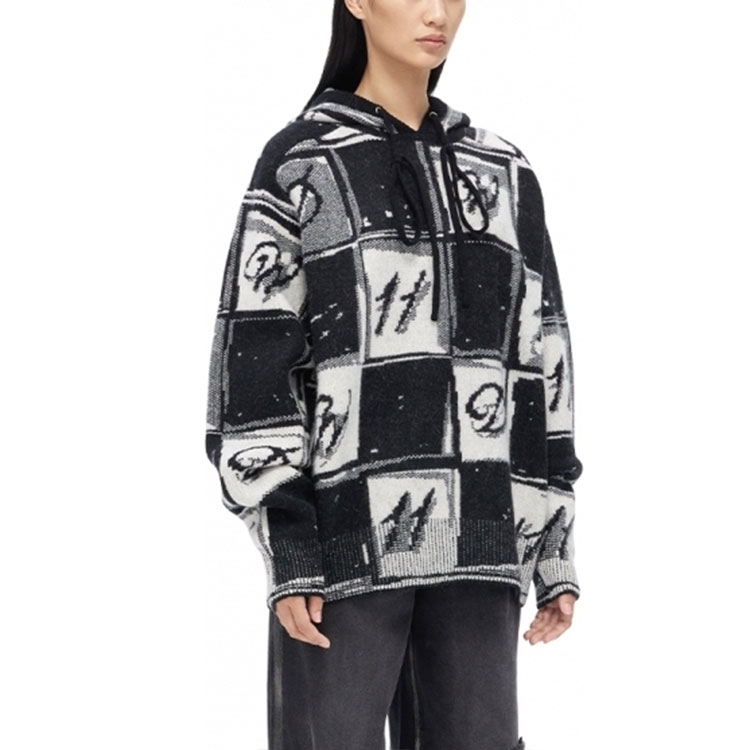 WE11DONE FW22 Unisex Black Sweatshirt with Classic Logo Print. WD-KT3-22-640-U-BK 圖 5