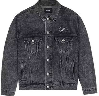 WE11DONE FW22 Unisex Distressed Logo Oversized Denim Jacket Washed Black. WD-DJ4-20-017-U-WB Buy WE11DONE FW22 Unisex Distressed Logo Oversized Denim Jacket Washed Black. WD-DJ4-20-017-U-WB