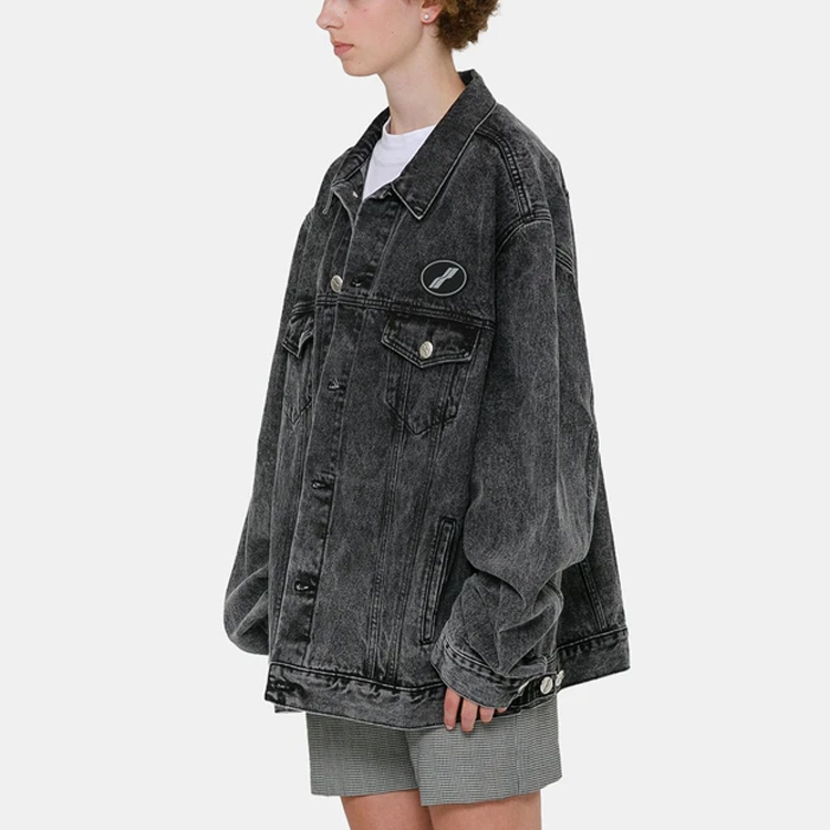 Purchase WE11DONE FW22 Unisex Distressed Logo Oversized Denim Jacket Washed Black. WD-DJ4-20-017-U-WB