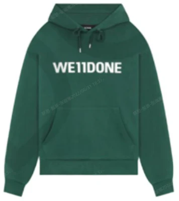 WE11DONE FW22 男女同款绿色胸口标志印花连帽衫 WD-TH3-22-845-U-GR Buy WE11DONE FW22 男女同款绿色胸口标志印花连帽衫 WD-TH3-22-845-U-GR