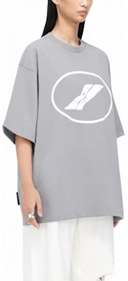 WE11DONE FW22 Unisex Grey Round Neck T-Shirt with Chest Circular Logo. WD-TT1-22-832-U-GY Purchase WE11DONE FW22 Unisex Grey Round Neck T-Shirt with Chest Circular Logo. WD-TT1-22-832-U-GY