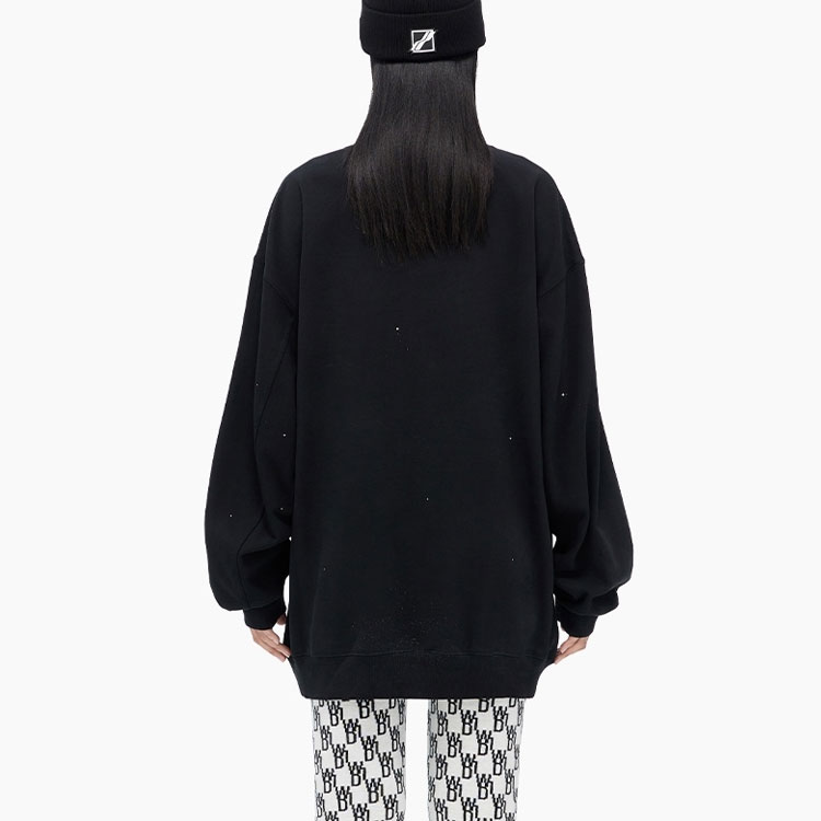 Purchase WE11DONE FW22 男女款字母印花長袖圓領上衣 - 黑色禮盒款 WD-TS3-22-828-U-BK