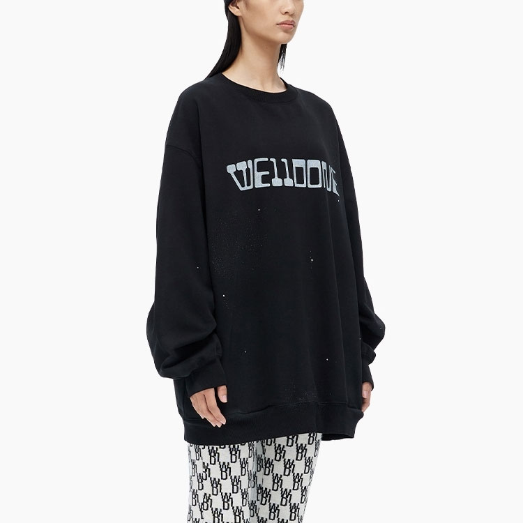 Details for WE11DONE FW22 男女款字母印花長袖圓領上衣 - 黑色禮盒款 WD-TS3-22-828-U-BK