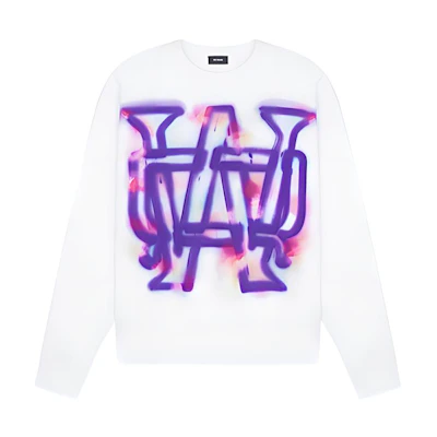 WE11DONE FW22 Unisex Letter Print Crewneck Pullover Sweatshirt White Gift Box WD-TS3-22-829-U-WH