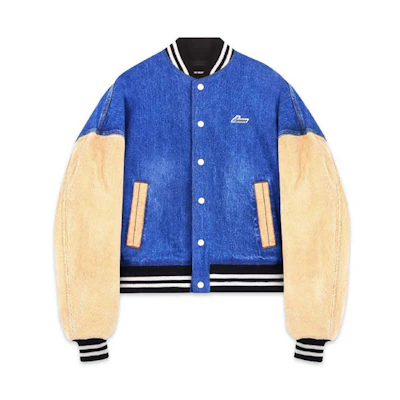WE11DONE FW22 Unisex Logo Casual Long Sleeve Jacket Blue WD-DJ3-22-371-U-BL