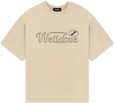 WE11DONE FW22 男女同款Logo印花卡其色圓領T恤 情侶款 WD-TT3-22-851-U-BG Buy WE11DONE FW22 男女同款Logo印花卡其色圓領T恤 情侶款 WD-TT3-22-851-U-BG