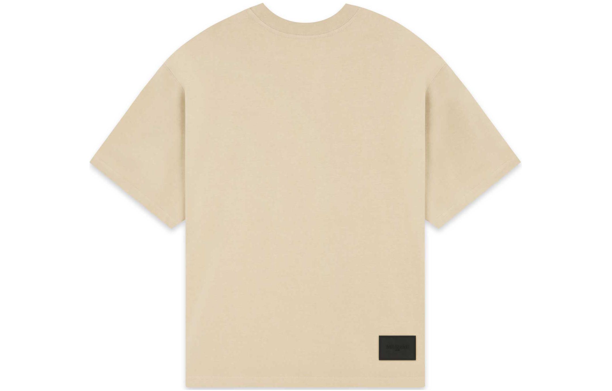 Lookbook WE11DONE FW22 男女同款Logo印花卡其色圓領T恤 情侶款 WD-TT3-22-851-U-BG