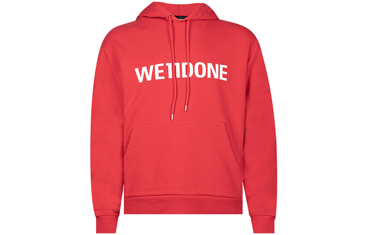 Order WE11DONE FW22 男女款紅色字母Logo印花套頭衫衛衣。 WD-TH3-22-845-U-RD