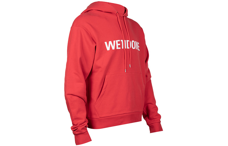 Purchase WE11DONE FW22 男女款紅色字母Logo印花套頭衫衛衣。 WD-TH3-22-845-U-RD