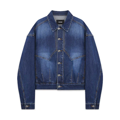 WE11DONE FW22 Unisex Single-Breasted Blue Jacket Coat. WD-DJ3-22-303-U-NV