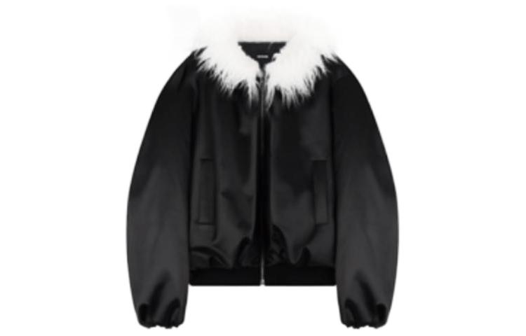 WE11DONE FW22 Unisex Solid Black Casual Crewneck Jacket WD-JP3-22-013-U-BK