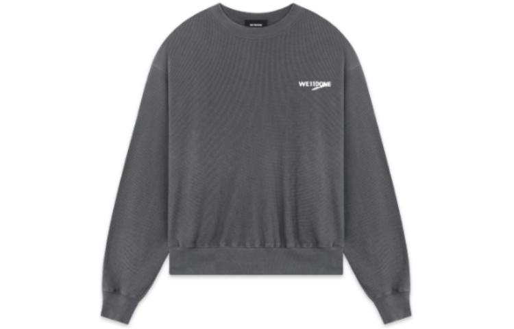 Order WE11DONE FW22 男女寬鬆純色圓領長袖上衣 - 煤灰色 WD-TS3-22-798-U-CH