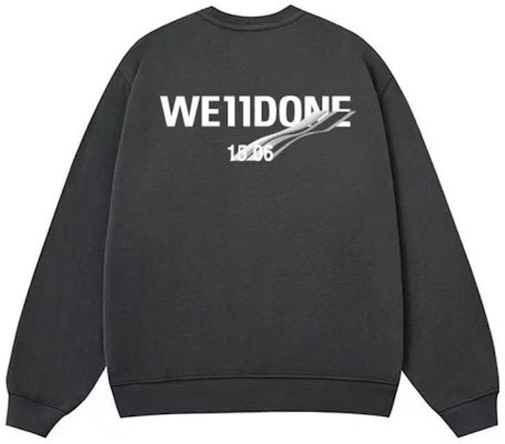 WE11DONE FW22 男女寬鬆純色圓領長袖上衣 - 煤灰色 WD-TS3-22-798-U-CH Lookbook WE11DONE FW22 男女寬鬆純色圓領長袖上衣 - 煤灰色 WD-TS3-22-798-U-CH