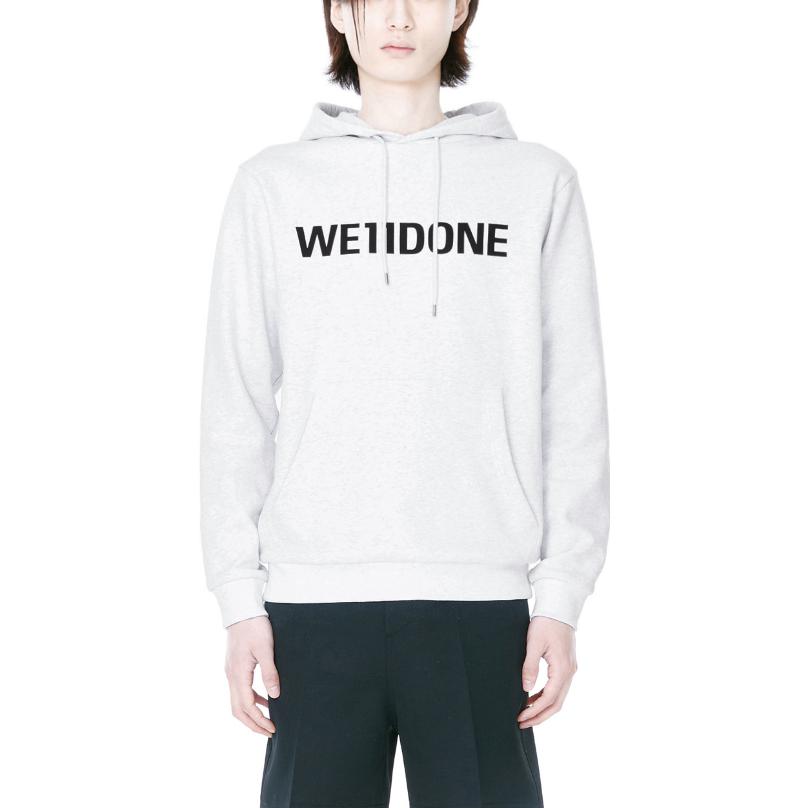 WE11DONE FW22 Unisex White Hoodie with Logo Print in Gift Box. WD-TH3-22-845-U-GY 圖 4
