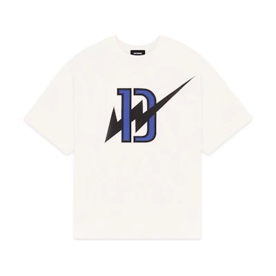 WE11DONE FW22 Unisex White Short Sleeve Tee with Logo Print. WD-TT3-22-804-U-IV