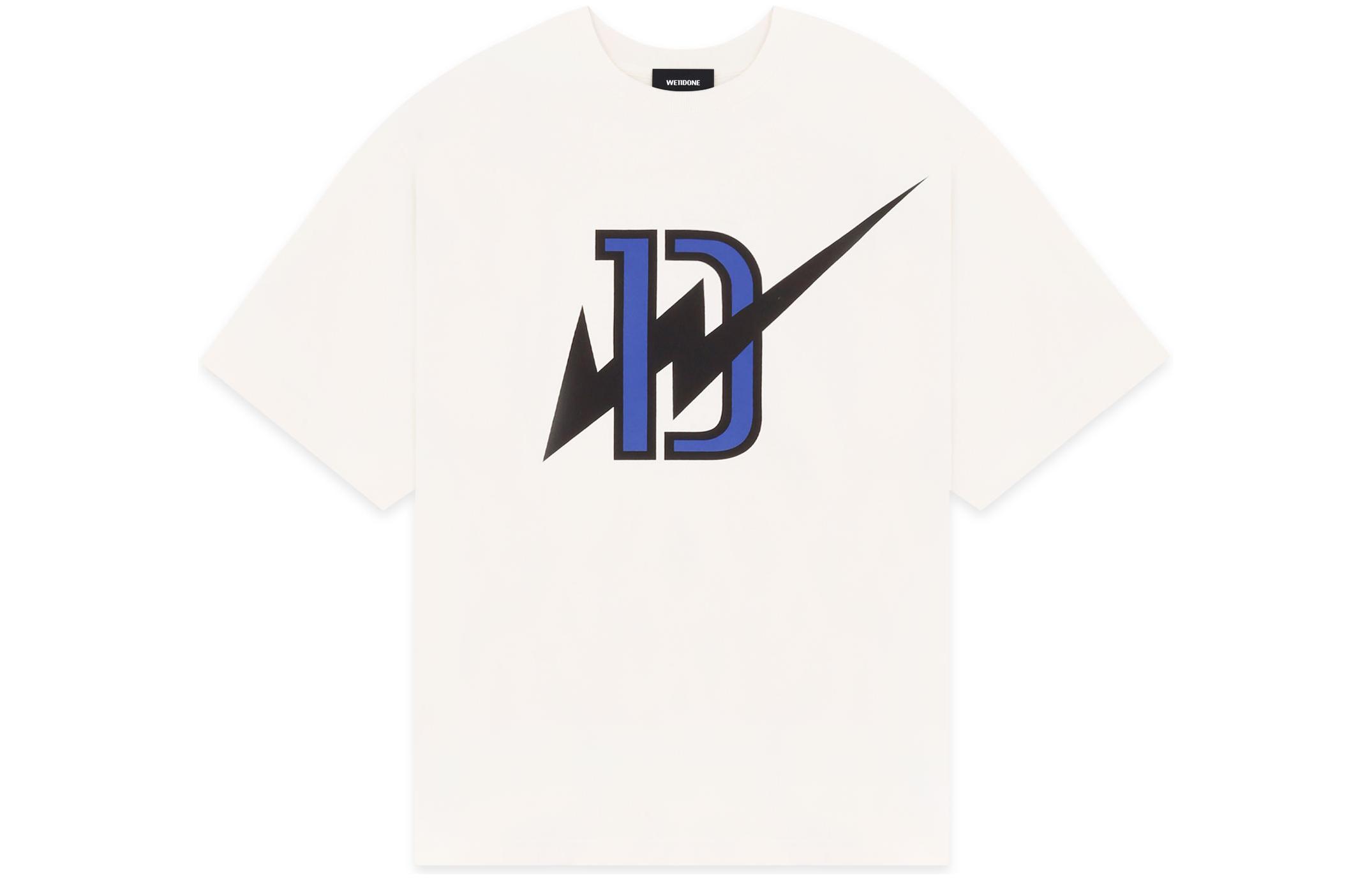 WE11DONE FW22 Unisex White Short Sleeve Tee with Logo Print. WD-TT3-22-804-U-IV 圖 2