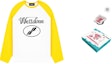 Buy WE11DONE FW22 男女款黃色拼接標誌印花長袖T恤 WD-TT3-22-858-U-YE