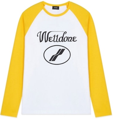 WE11DONE FW22 男女款黃色拼接標誌印花長袖T恤 WD-TT3-22-858-U-YE Order WE11DONE FW22 男女款黃色拼接標誌印花長袖T恤 WD-TT3-22-858-U-YE