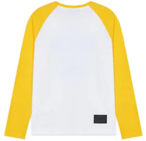 Lookbook WE11DONE FW22 男女款黃色拼接標誌印花長袖T恤 WD-TT3-22-858-U-YE