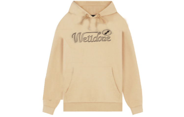 Order WE11DONE FW22 Unisex Yellow Solid Color Oversized Hoodie WD-TH3-22-852-U-BG