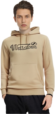 WE11DONE FW22 Unisex Yellow Solid Color Oversized Hoodie WD-TH3-22-852-U-BG Shop WE11DONE FW22 Unisex Yellow Solid Color Oversized Hoodie WD-TH3-22-852-U-BG