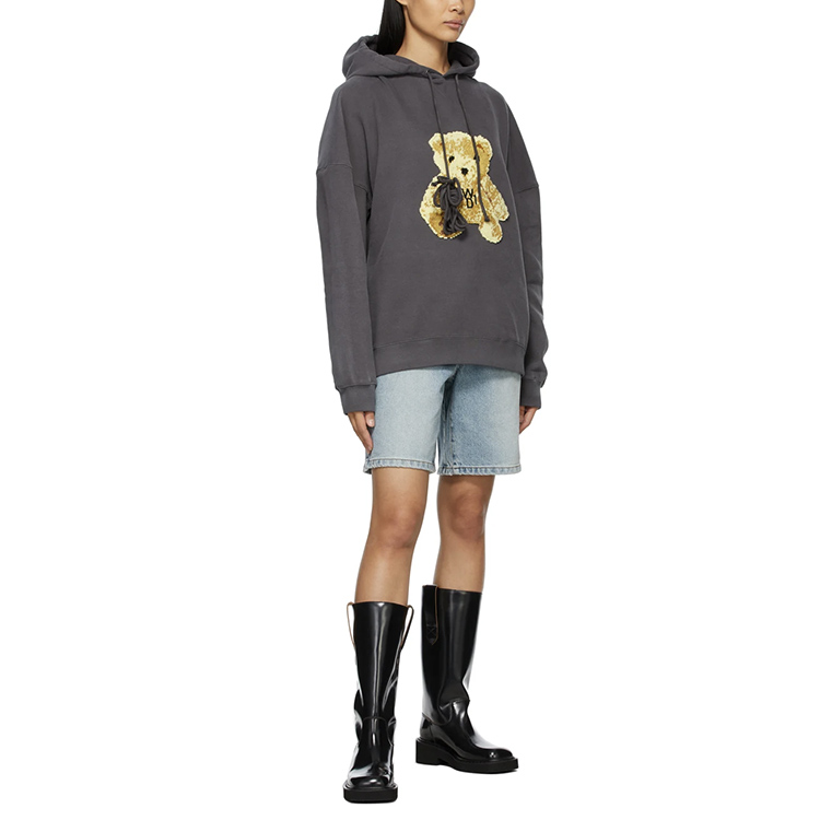 WE11DONE FW22 Vintage Embroidered Bear Hoodie Unisex Black. WD-TH9-20-123-U-BK 圖 5