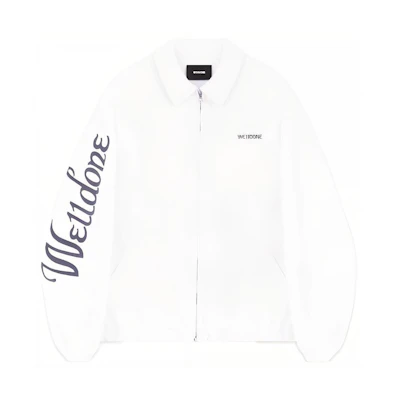 WE11DONE FW22 White Printed Letter Casual Collar Jacket Unisex WD-JP3-22-031-U-WH