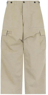 WE11DONE FW23 ベージュ ワイドレッグ アジャスタブルボタン カーゴパンツ WD-DP3-23-301-M-BG Buy WE11DONE FW23 ベージュ ワイドレッグ アジャスタブルボタン カーゴパンツ WD-DP3-23-301-M-BG