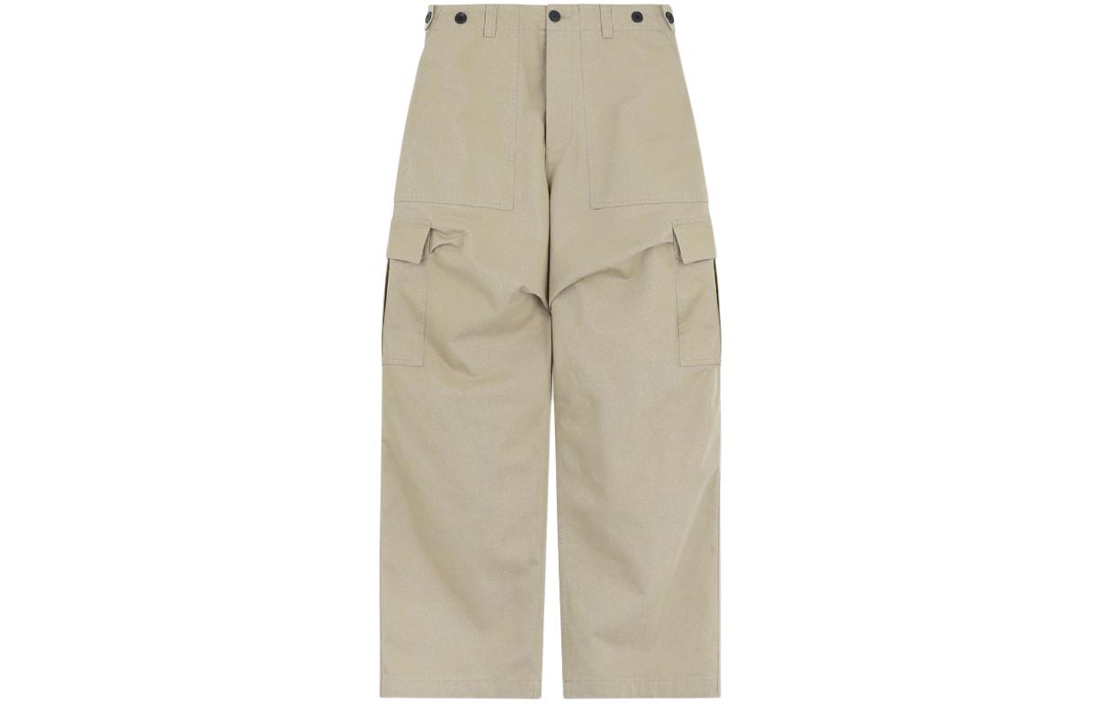 WE11DONE FW23  Beige Wide-Leg Adjustable Button Cargo Pants WD-DP3-23-301-M-BG 圖 2