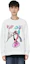Shop WE11DONE FW23 Angel Print Unisex White Crewneck Long Sleeve Sweatshirt WD-TS3-23-785-U-WH