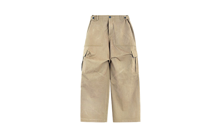 WE11DONE FW23 Brown Solid Pleated Loose Fit Cargo Pants Unisex. WD-DP3-23-302-W-BG 圖 2