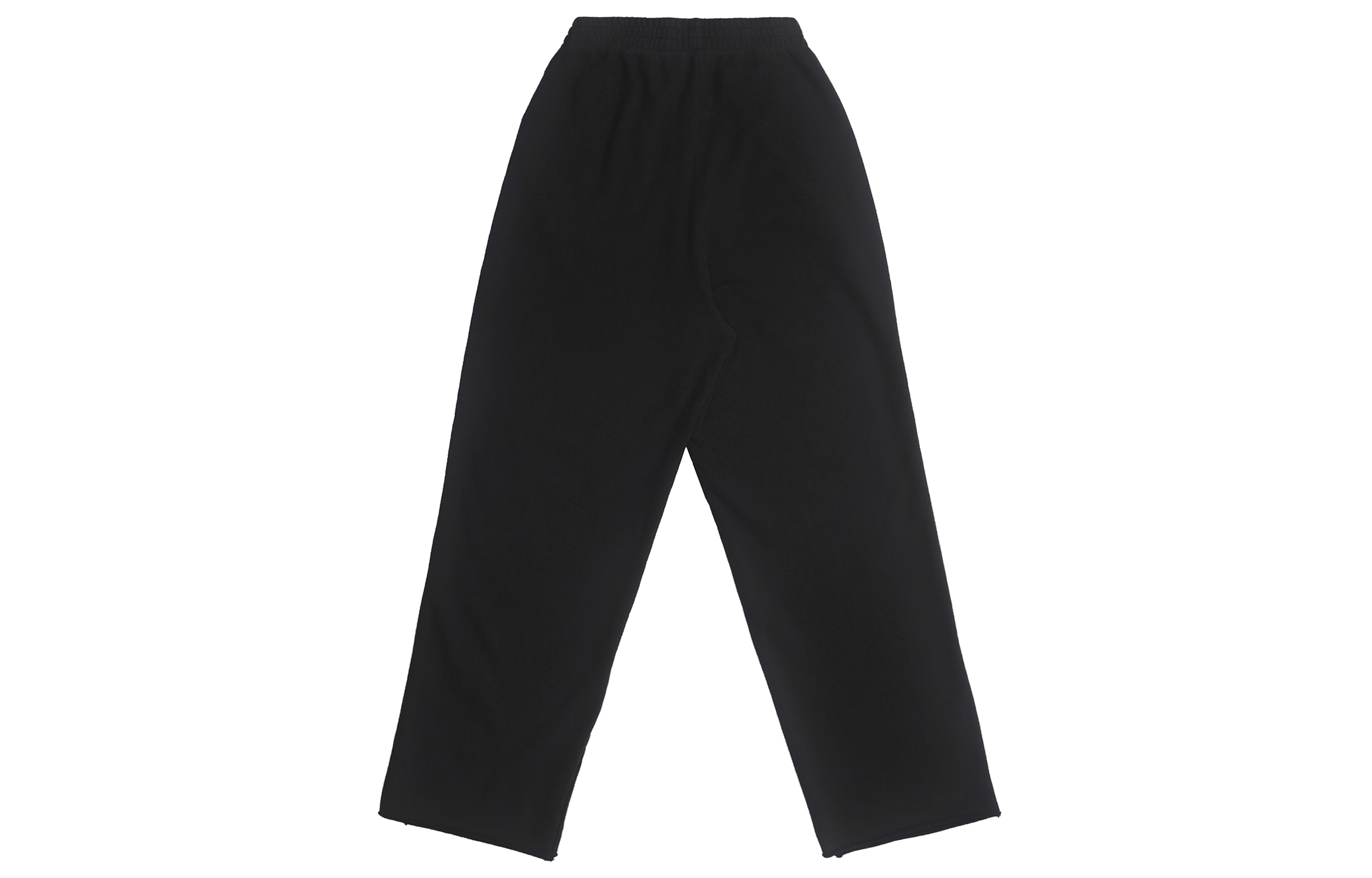 Lookbook WE11DONE FW23 經典標誌中腰黑色運動長褲 男女同款。 WD-TA3-23-790-U-BK