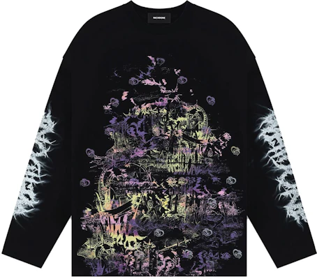 웰던 FW23 크랙 로고 프린트 풀오버 스웨트셔츠 유니섹스 블랙. WD-TT3-23-756-U-BK Order 웰던 FW23 크랙 로고 프린트 풀오버 스웨트셔츠 유니섹스 블랙. WD-TT3-23-756-U-BK