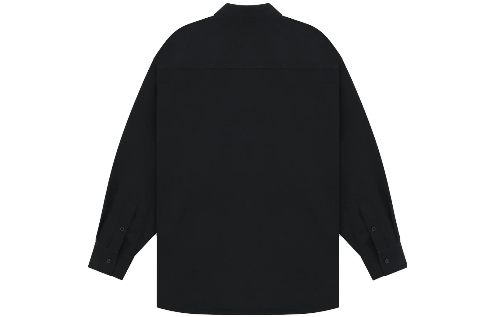 WE11DONE FW23 Faded Logo Print Long Sleeve Shirt Unisex Black WD-SH3-23-158-U-BK 圖 3