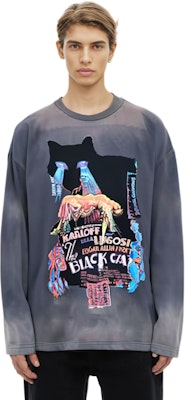 WE11DONE FW23 灰漸層貓圖案長袖中性T恤 WD-TT3-23-741-U-DG Lookbook WE11DONE FW23 灰漸層貓圖案長袖中性T恤 WD-TT3-23-741-U-DG