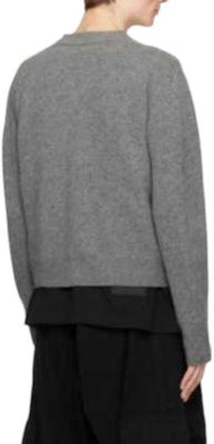 WE11DONE FW23 Grey Logo Knit Button Cardigan Unisex. WD-KC3-23-621-U-CH Purchase WE11DONE FW23 Grey Logo Knit Button Cardigan Unisex. WD-KC3-23-621-U-CH