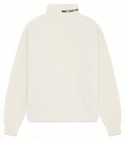 WE11DONE FW23 Jacquard Logo Turtleneck Sweater Unisex Ivory White WD-KT3-23-620-U-IV WE11DONE FW23 Jacquard Logo Turtleneck Sweater Unisex Ivory White WD-KT3-23-620-U-IV