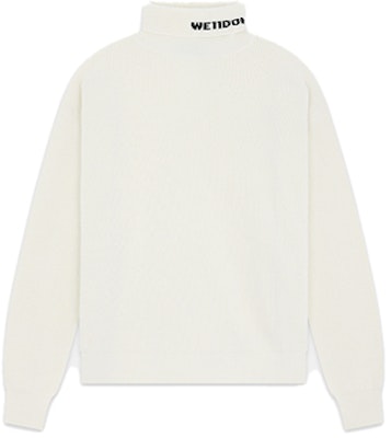 WE11DONE FW23 提花Logo高領毛衣 中性 象牙白 WD-KT3-23-620-U-IV Order WE11DONE FW23 提花Logo高領毛衣 中性 象牙白 WD-KT3-23-620-U-IV