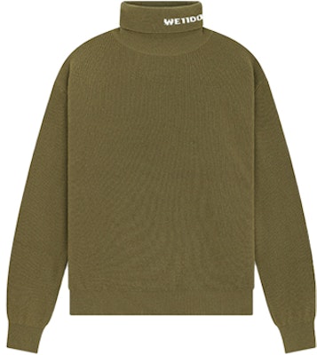 WE11DONE FW23 提花標誌高領毛衣 男女款套頭衫. WD-KT3-23-620-U-KK Sizing WE11DONE FW23 提花標誌高領毛衣 男女款套頭衫. WD-KT3-23-620-U-KK
