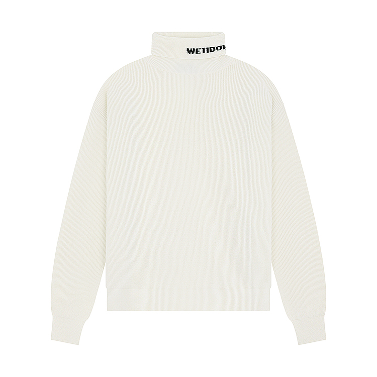 Cheap WE11DONE FW23 提花標誌高領毛衣 男女款套頭衫. WD-KT3-23-620-U-KK