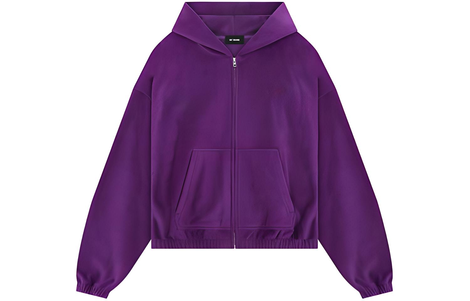 WE11DONE FW23 Logo Fleece Zip Hoodie Unisex WD-TJ3-23-894-U-PP