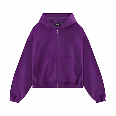 WE11DONE FW23 Logo Fleece Zip Hoodie Unisex WD-TJ3-23-894-U-PP