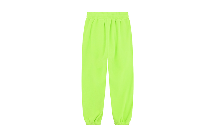 WE11DONE FW23 Logo Knit Joggers Lime Green Unisex Mid-Rise Fit WD-TA3-23-779-U-LM