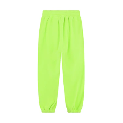 WE11DONE FW23 Logo Knit Joggers Lime Green Unisex Mid-Rise Fit WD-TA3-23-779-U-LM